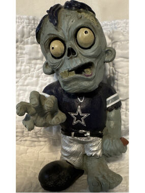 Forever Collectibles Dallas Cowboys NFL Zombie Figurine Blue Silver Gray